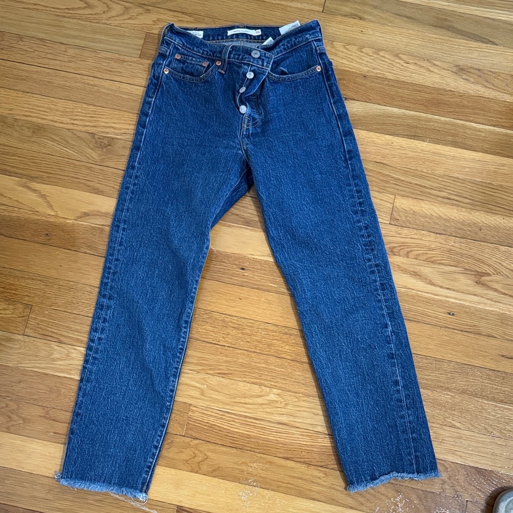 Levi's Women's High Waisted Wedgie Straight Leg Denim ButtonFly Jeans